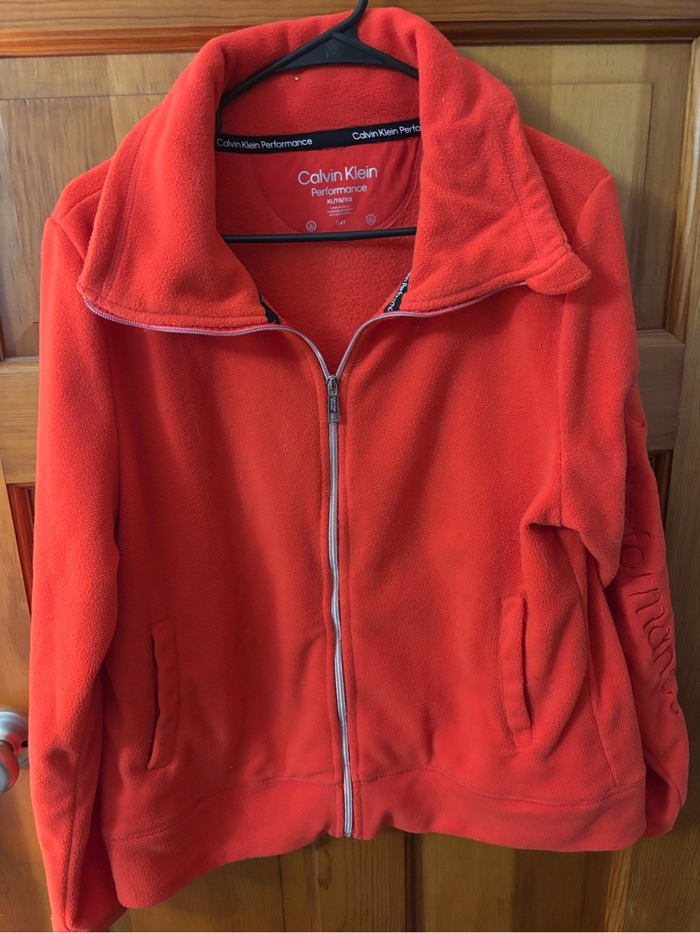 Calvin Klein Kids Orange Full-Zip Fleece Jacket